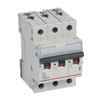   Legrand 403539 TX3 Kismegszakító. 3P, 3A, C karakterisztika, 6kA