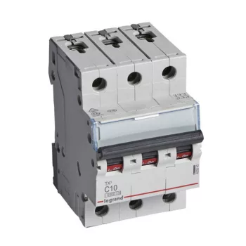   Legrand 403543 TX3 Kismegszakító. 3P, 10A, C karakterisztika, 6kA