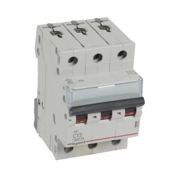   Legrand 403544 TX3 Kismegszakító. 3P, 13A, C karakterisztika, 6kA