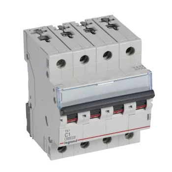   Legrand 403554 TX3 Kismegszakító. 4P, 1A, C karakterisztika, 6kA