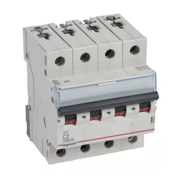   Legrand 403555 TX3 Kismegszakító. 4P, 2A, C karakterisztika, 6kA