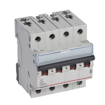   Legrand 403556 TX3 Kismegszakító. 4P, 3A, C karakterisztika, 6kA