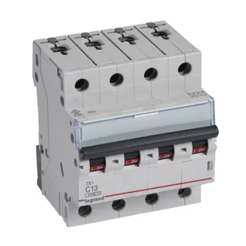   Legrand 403561 TX3 Kismegszakító. 4P, 13A, C karakterisztika, 6kA