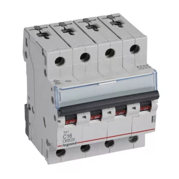   Legrand 403562 TX3 Kismegszakító. 4P, 16A, C karakterisztika, 6kA