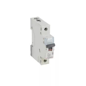   Legrand 403722 TX3 Kismegszakító. 1P, 20A, D karakterisztika, 6kA