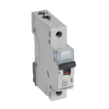   Legrand 403726 TX3 Kismegszakító. 1P, 50A, D karakterisztika, 6kA