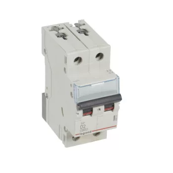   Legrand 403731 TX3 Kismegszakító. 2P, 2A, D karakterisztika, 6kA