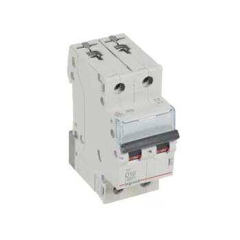   Legrand 403736 TX3 Kismegszakító. 2P, 10A, D karakterisztika, 6kA