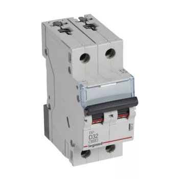   Legrand 403741 TX3 Kismegszakító. 2P, 32A, D karakterisztika, 6kA
