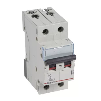   Legrand 404106 TX3 Kismegszakító. 2P, 2A, B karakterisztika, 10kA