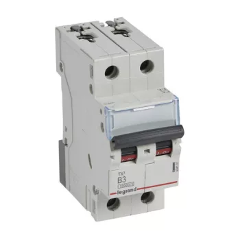   Legrand 404107 TX3 Kismegszakító. 2P, 3A, B karakterisztika, 10kA