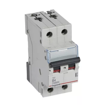   Legrand 404108 TX3 Kismegszakító. 2P, 4A, B karakterisztika, 10kA