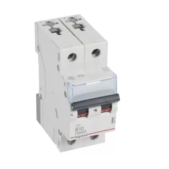   Legrand 404110 TX3 Kismegszakító. 2P, 10A, B karakterisztika, 10kA