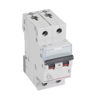   Legrand 404112 TX3 Kismegszakító. 2P, 16A, B karakterisztika, 10kA