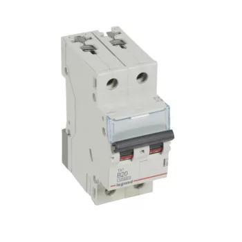   Legrand 404113 TX3 Kismegszakító. 2P, 20A, B karakterisztika, 10kA