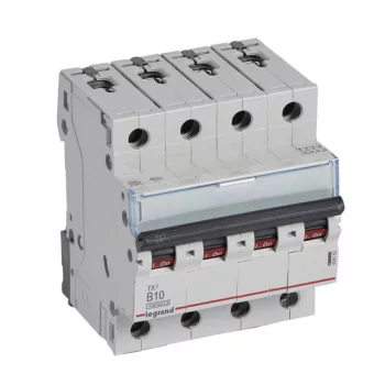   Legrand 404152 TX3 Kismegszakító. 4P, 10A, B karakterisztika, 10kA