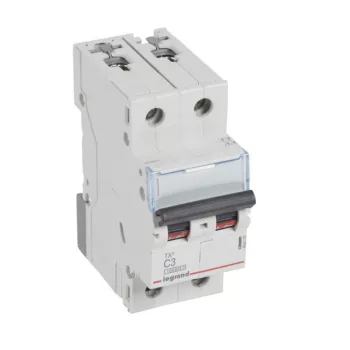   Legrand 404199 TX3 Kismegszakító. 2P, 3A, C karakterisztika, 10kA