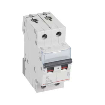   Legrand 404201 TX3 Kismegszakító. 2P, 6A, C karakterisztika, 10kA