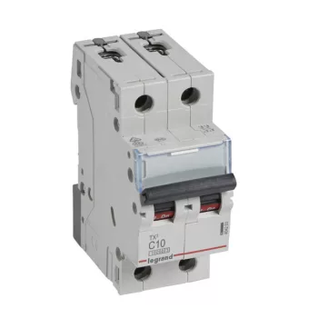   Legrand 404203 TX3 Kismegszakító. 2P, 10A, C karakterisztika, 10kA