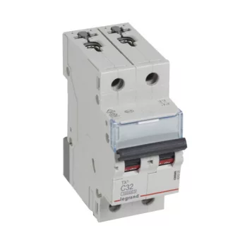   Legrand 404208 TX3 Kismegszakító. 2P, 32A, C karakterisztika, 10kA