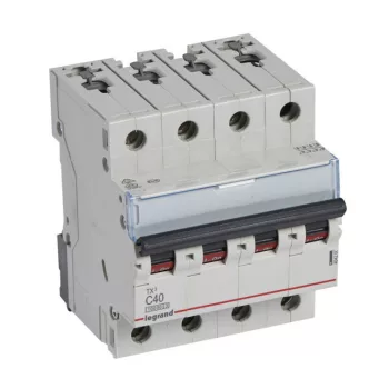   Legrand 404260 TX3 Kismegszakító. 4P, 40A, C karakterisztika, 10kA