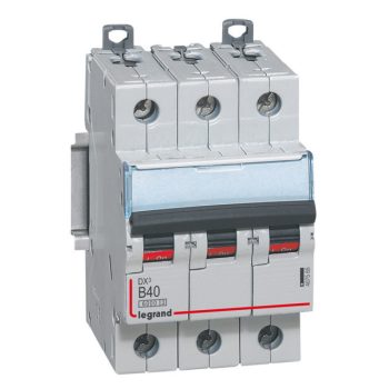   Legrand 407565 DX3 Kismegszakító. 3P, 40A, B karakterisztika, 6kA