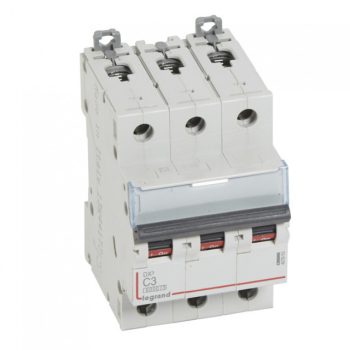   Legrand 407853 DX3 Kismegszakító. 3P, 3A, C karakterisztika, 6kA