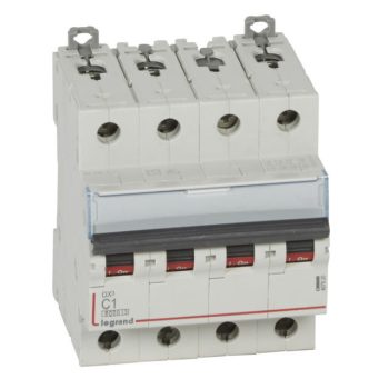   Legrand 407920 DX3 Kismegszakító. 4P, 1A, C karakterisztika, 6kA