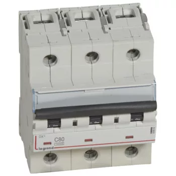   Legrand 408662 DX3 Kismegszakító. 3P, 80A, C karakterisztika, 10kA