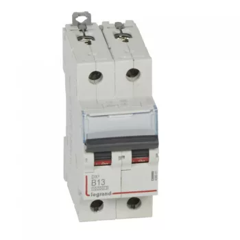   Legrand 408941 DX3 Kismegszakító. 2P, 13A, B karakterisztika, 10kA