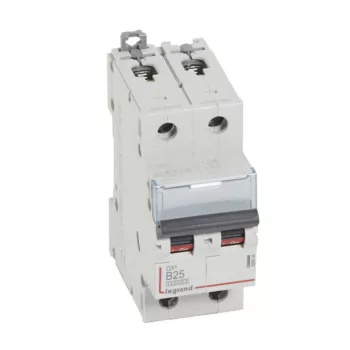   Legrand 408944 DX3 Kismegszakító. 2P, 25A, B karakterisztika, 10kA