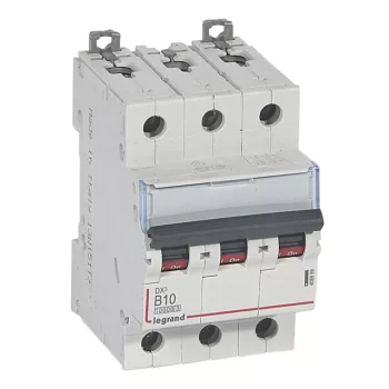   Legrand 408989 DX3 Kismegszakító. 3P, 10A, B karakterisztika, 10kA