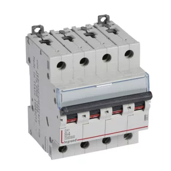   Legrand 409061 DX3 Kismegszakító. 4P, 4A, B karakterisztika, 10kA