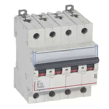   Legrand 409063 DX3 Kismegszakító. 4P, 10A, B karakterisztika, 10kA