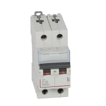   Legrand 409200 DX3 Kismegszakító. 2P, 10A, C karakterisztika, 10kA