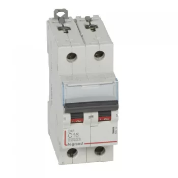   Legrand 409202 DX3 Kismegszakító. 2P, 16A, C karakterisztika, 10kA