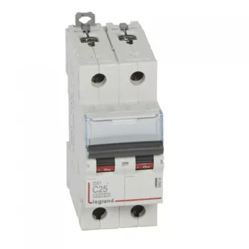   Legrand 409204 DX3 Kismegszakító. 2P, 25A, C karakterisztika, 10kA