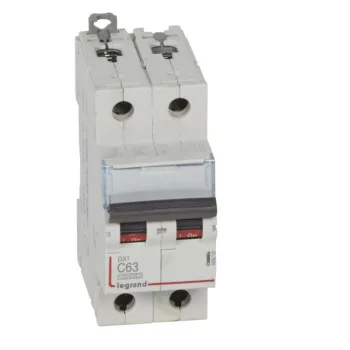   Legrand 409208 DX3 Kismegszakító. 2P, 63A, C karakterisztika, 10kA