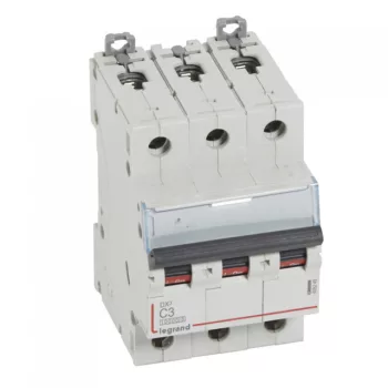   Legrand 409249 DX3 Kismegszakító. 3P, 3A, C karakterisztika, 10kA
