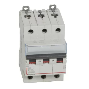   Legrand 409254 DX3 Kismegszakító. 3P, 16A, C karakterisztika, 10kA