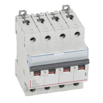   Legrand 409330 DX3 Kismegszakító. 4P, 2A, C karakterisztika, 10kA