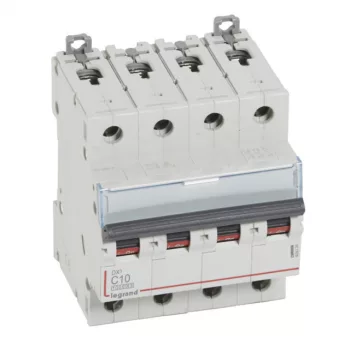   Legrand 409334 DX3 Kismegszakító. 4P, 10A, C karakterisztika, 10kA