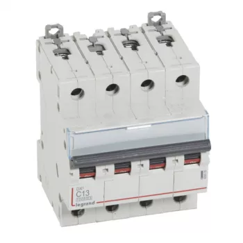   Legrand 409335 DX3 Kismegszakító. 4P, 13A, C karakterisztika, 10kA