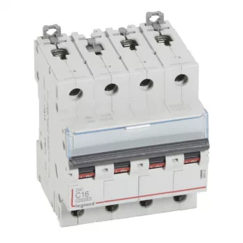   Legrand 409336 DX3 Kismegszakító. 4P, 16A, C karakterisztika, 10kA