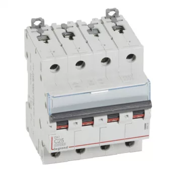   Legrand 409338 DX3 Kismegszakító. 4P, 25A, C karakterisztika, 10kA