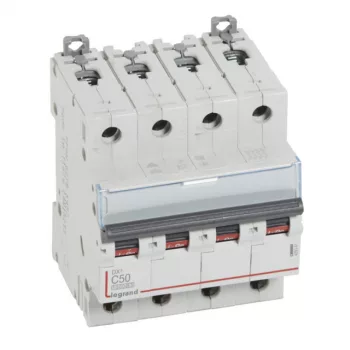   Legrand 409341 DX3 Kismegszakító. 4P, 50A, C karakterisztika, 10kA