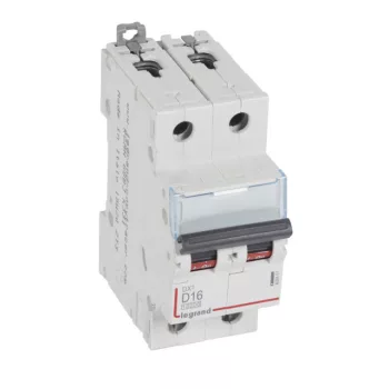   Legrand 409451 DX3 Kismegszakító. 2P, 16A, D karakterisztika, 10kA