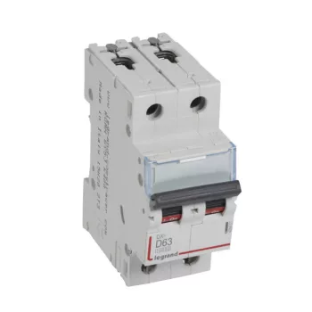   Legrand 409457 DX3 Kismegszakító. 2P, 63A, D karakterisztika, 10kA