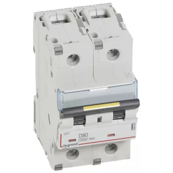   Legrand 409458 DX3 Kismegszakító. 2P, 80A, D karakterisztika, 10kA