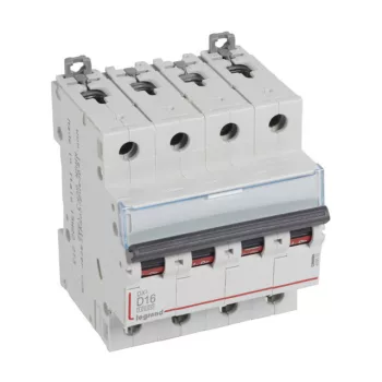   Legrand 409533 DX3 Kismegszakító. 4P, 16A, D karakterisztika, 10kA